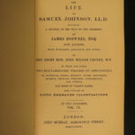 1835 Life of Samuel Johnson by James Boswell FAMOUS English Biography 10v SET