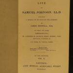 1835 Life of Samuel Johnson by James Boswell FAMOUS English Biography 10v SET