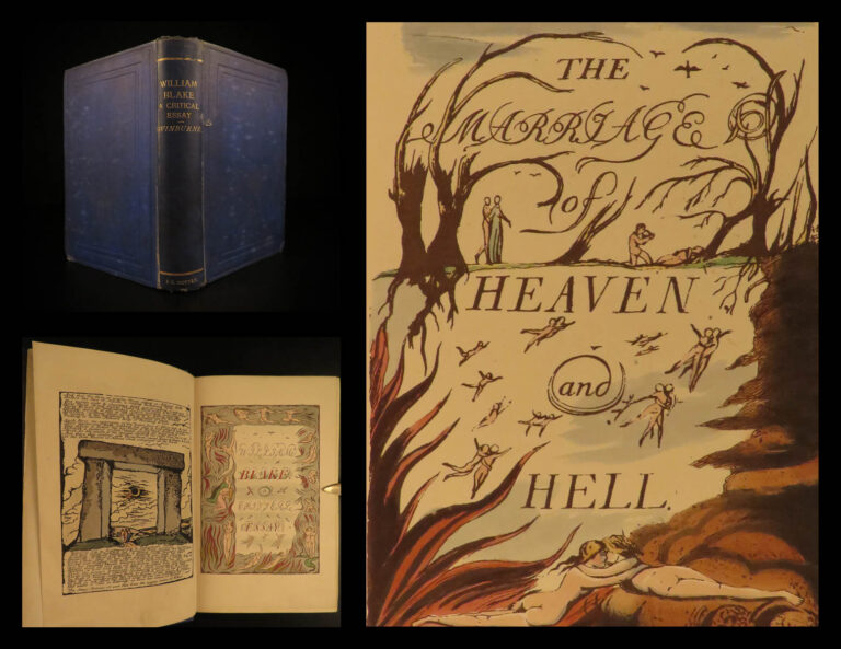 Image of 1868 William Blake ART Essay by Swinburne Prophecy Illustrated Myths Heaven Hell