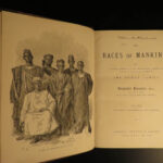 1873 1ed Races of Mankind Eskimos INDIANS Navajo Japan China Africa Illustrated