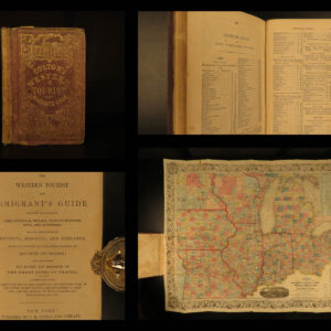 1854 HUGE MAP Colton’s Western Tourist Emigrant's Guide Americana California