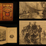 1884 1ed Jules Verne Vanished Diamond Archipelago on Fire Hetzel Elephants! 2in1