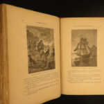 1884 1ed Jules Verne Vanished Diamond Archipelago on Fire Hetzel Elephants! 2in1