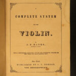 1846 System for VIOLIN American Music Scores String Techniques Lessons Hanks