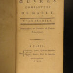 1790 Rights of Man 1ed Mably Duties Citizen Philosophy French Revolution 8v SET