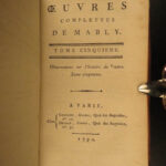 1790 Rights of Man 1ed Mably Duties Citizen Philosophy French Revolution 8v SET