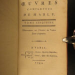 1790 1ed Mably Rights of Man Duties Citizen Philosophy French Revolution 8v SET