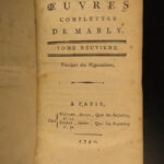 1790 Rights of Man 1ed Mably Duties Citizen Philosophy French Revolution 8v SET