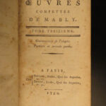 1790 Rights of Man 1ed Mably Duties Citizen Philosophy French Revolution 8v SET