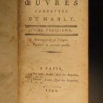 1790 1ed Mably Rights of Man Duties Citizen Philosophy French Revolution 8v SET