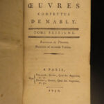 1790 1ed Mably Rights of Man Duties Citizen Philosophy French Revolution 8v SET