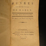 1790 Rights of Man 1ed Mably Duties Citizen Philosophy French Revolution 8v SET
