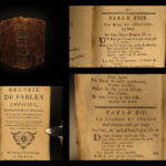 1767 Fables of Jean de Fontaine w/ MUSIC French Literature Aesop Poetry Songs