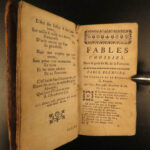 1767 Fables of Jean de Fontaine w/ MUSIC French Literature Aesop Poetry Songs