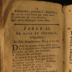 1767 Fables of Jean de Fontaine w/ MUSIC French Literature Aesop Poetry Songs