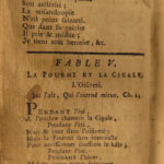 1767 Fables of Jean de Fontaine w/ MUSIC French Literature Aesop Poetry Songs