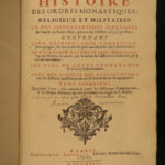 1718 1ed MONASTIC & Military Religious Orders Franciscan Monks Saints Helyot