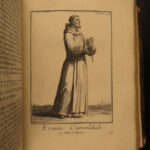 1718 1ed MONASTIC & Military Religious Orders Franciscan Monks Saints Helyot