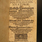 1661 POLITICS 1ed Wilhelm Schutz German LAW Reflexiones Political Thomas More