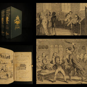 1881 George Cruikshank Comic ART Almanack Caricature Thackeray Illustrated Humor