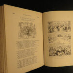 1881 George Cruikshank Comic ART Almanack Caricature Thackeray Illustrated Humor