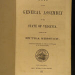 1863 1ed CONFEDERATE Acts Virginia 1862 Civil War SLAVERY Laws Voting Wheeling