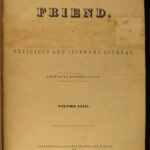1848 Early Americana The Friend Quaker Religious INDIANS Slavery Abolition 7v