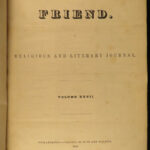 1848 Early Americana The Friend Quaker Religious INDIANS Slavery Abolition 7v