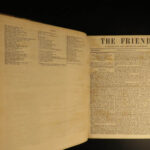 1848 Early Americana The Friend Quaker Religious INDIANS Slavery Abolition 7v