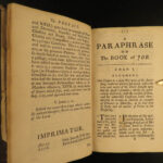 1679 English BIBLE Simon Patrick JOB Old Testament Protestant anti-Catholic