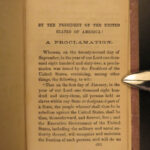 1865 US Constitution Declaration Washington Farewell Emancipation American Flag