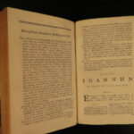 1778 Greek New Testament BIBLE + Samuel Hardy Latin Commentary 2v Kaine Diatheke