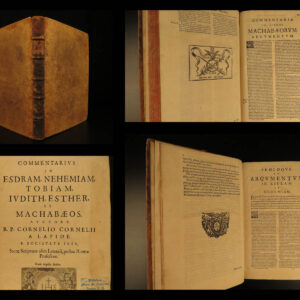 1669 Bible Commentary on Ezra Nehemiah Jesuit Cornelius Lapide Apocrypha FOLIO