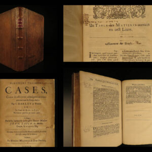 1662 LAW 1ed John Latch Court Cases Charles I of England Edward Walpole French