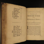 1699 Reformation of Manners 1ed Anglican Josiah Woodward Ethics Moral Penal Laws