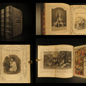 1861 BIBLE for the Young 1ed Illustrated Scripture ART Scenes English SET Howard