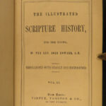 1861 1ed BIBLE for the Young Illustrated Scripture ART Scenes English SET Howard