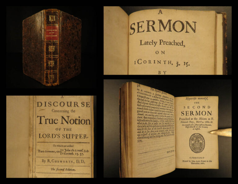 Image of 1670 Ralph Cudworth Anglican Bible Sermons Puritan England Thorndike Hymns RARE
