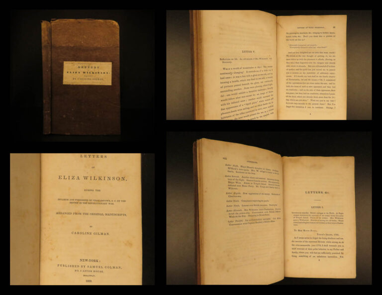 Image of 1839 1ed Revolutionary WAR Letters of Eliza Wilkinson American George Washington