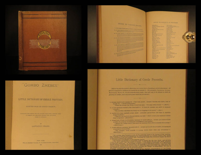 Image of 1885 CREOLE Proverbs Gombo Zheebes New Orleans Louisiana Haiti Guyana Trinidad