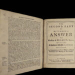 1687 Protestant v Catholic Treatises by Bossuet Payne Claude Communion 6in1