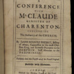 1687 Protestant v Catholic Treatises by Bossuet Payne Claude Communion 6in1