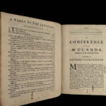 1687 Protestant v Catholic Treatises by Bossuet Payne Claude Communion 6in1