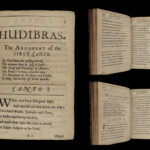 1689 HUDIBRAS English Civil War Samuel Butler Political Satire Poetry