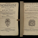 1650 GREEK Georg Pasor Bible Dictionary Lexicon London Hebrew Language 3in1