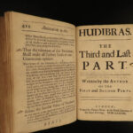 1689 HUDIBRAS English Civil War Samuel Butler Political Satire Poetry