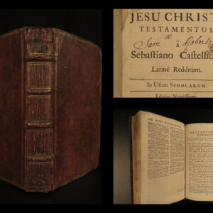 1726 Sebastian Castalione BIBLE New Testament anti Calvin Church Reformer London