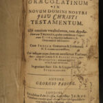 1650 GREEK Georg Pasor Bible Dictionary Lexicon London Hebrew Language 3in1