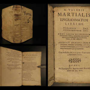 1622 Douay 1ed MARTIAL Epigrams Roman Poetry Natural History Xenia Apophoreta