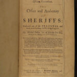 1682 Office of English Sheriffs Michael Dalton England LAW Judges Police Crime